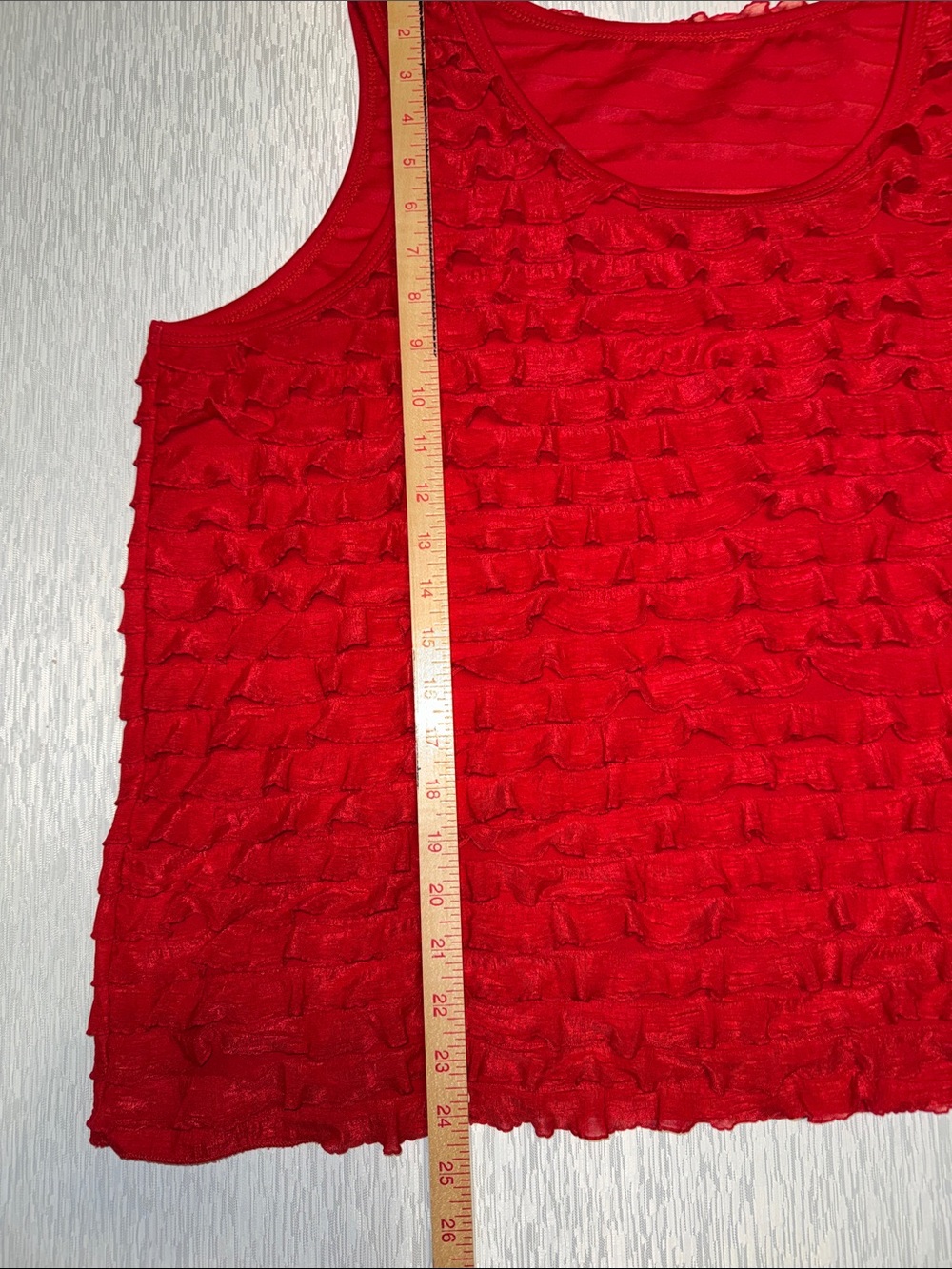 Source Unknown Red Ruffle Layered Tank Top - Picture 4 of 7